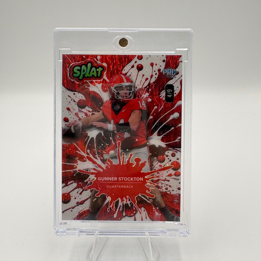 Gunner Stockton 2025 Wild Card Splat Red Serial Numbered 4/9 SBRED02-GS‎ QB